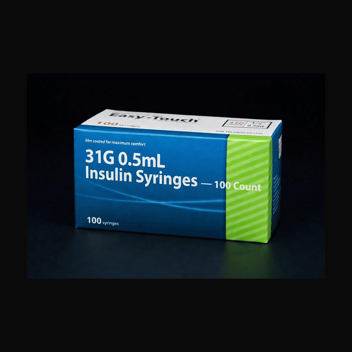 Insulin Syringes (31G 0.5mL) — 100 Pack