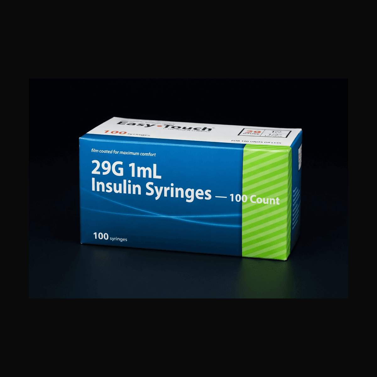 Insulin Syringes (29G 1mL) — 100 Pack